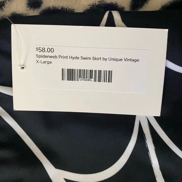 Unique Vintage Spiderweb Swim Skirt - Picture 7 of 7